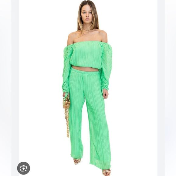 Torn by Rony Kobo Poison green Shaina Pants NWT - Picture 1 of 8